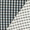 Blue-Black-Ivory Plaid Print Stretch Cotton Broadcloth Woven Fabric By the Yard